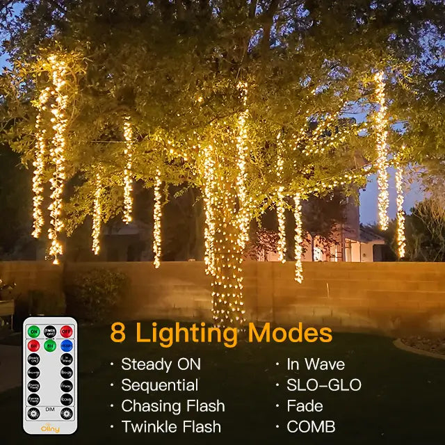 Ollny Cluster Lights for Christmas Tree, 1000LED 49ft Warm White Christmas  Lights Outdoor 8 Modes Ti…See more Ollny Cluster Lights for Christmas Tree