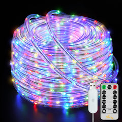 Ollny 100 LED 33ft Multicolor Rope Lights (USB, 8 Modes, IP68 Waterproof)