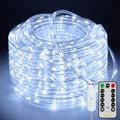 100 LED 33ft Cool White Rope Lights (USB, 8 Modes, IP68 Waterproof)