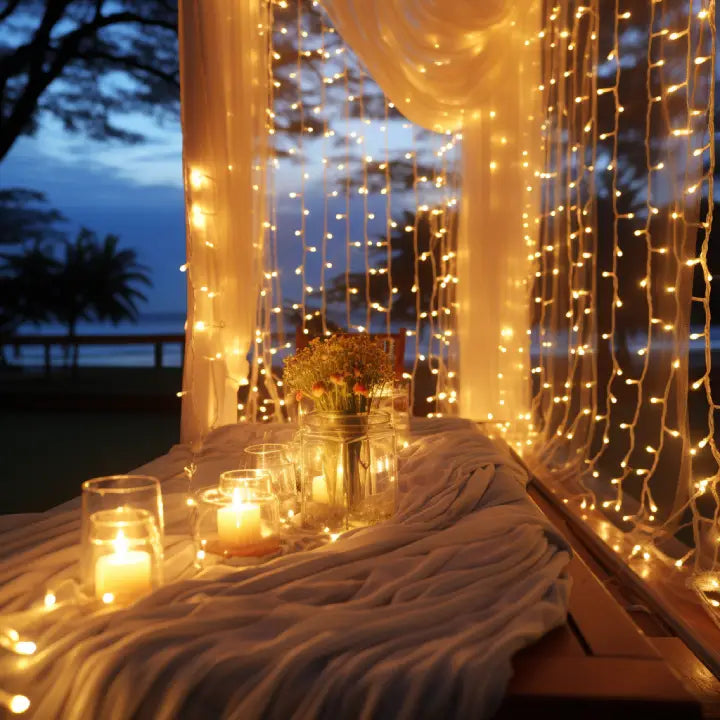 wedding curtain lights