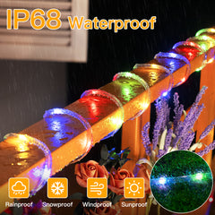 100 LED 33ft Multicolor Rope Lights (USB, 8 Modes, IP68 Waterproof)