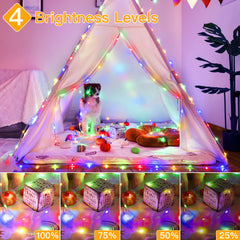 100 LED 33ft Multicolor Rope Lights (USB, 8 Modes, IP68 Waterproof)