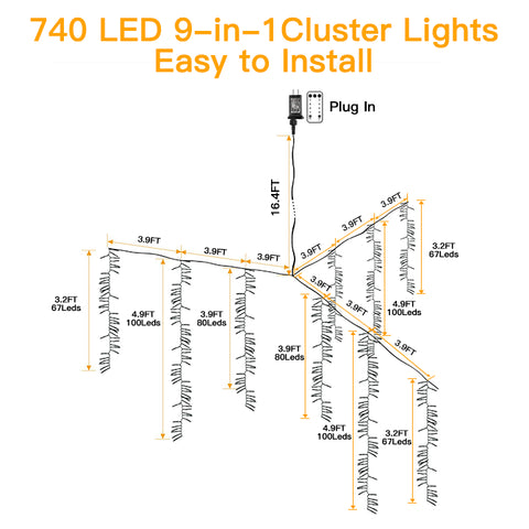 easy to install Cluster Lights