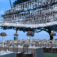 Ollny's 720 leds 60ft cool white wedding icicle lights