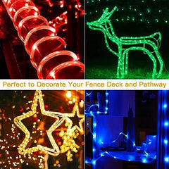 100 LED 33ft Color Changing Rope Lights (18 Colors, USB, 8 Modes, IP68 Waterproof)